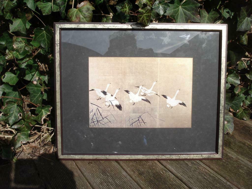 Cadre doré avec oiseaux (petit grand modèle), Enlèvement ou Envoi, Comme neuf