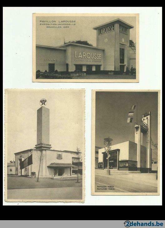 Vintage postkaarten Wereldtentoonstelling Brussel 1935, Gebruikt, Foto, Ophalen of Verzenden, Gebouw