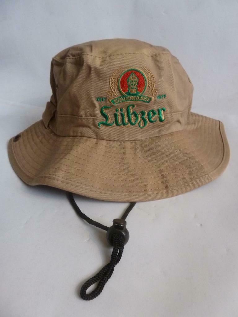 Chapeau Safari Lübzer Pils, Allemagne, nouveau, Collections, Marques de bière, Enlèvement ou Envoi, Neuf, Vêtements, Autres marques