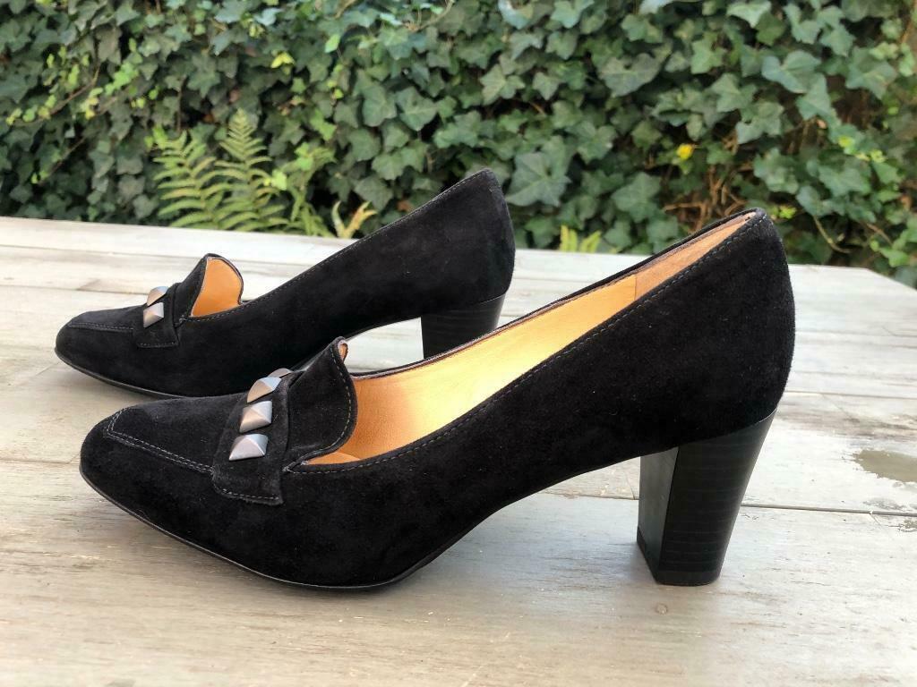 Peter Kaiser zwart suede pumps 6cm hak - Maat 4 = 37, Kleding | Dames, Peter Kaiser, Pumps, Verzenden, Zwart