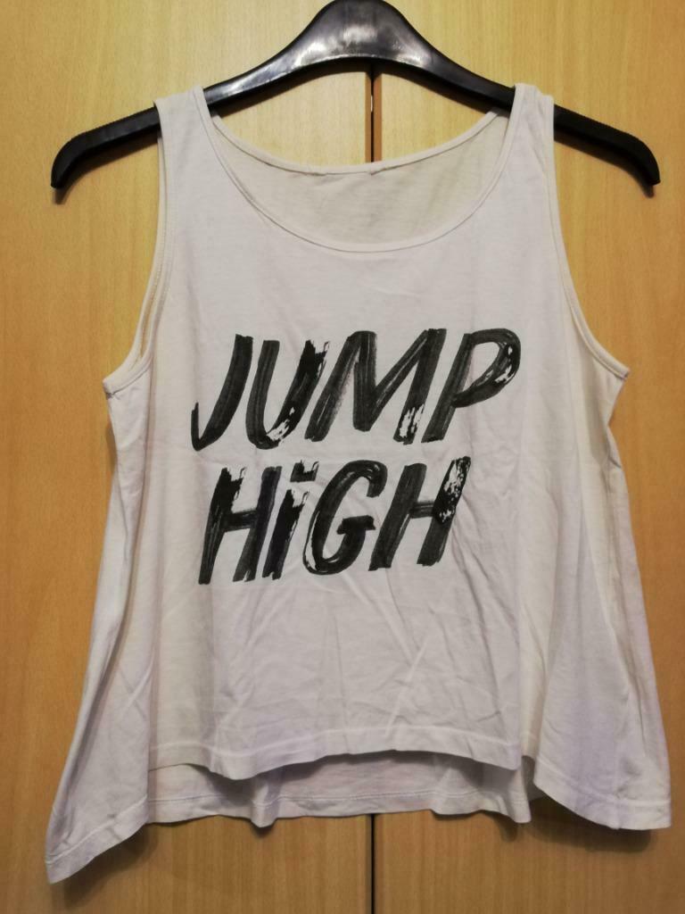 Cropped top blanc Jump high S/M H&M, Vêtements | Femmes, Sans manches, H&M, Enlèvement ou Envoi, Taille 36 (S)