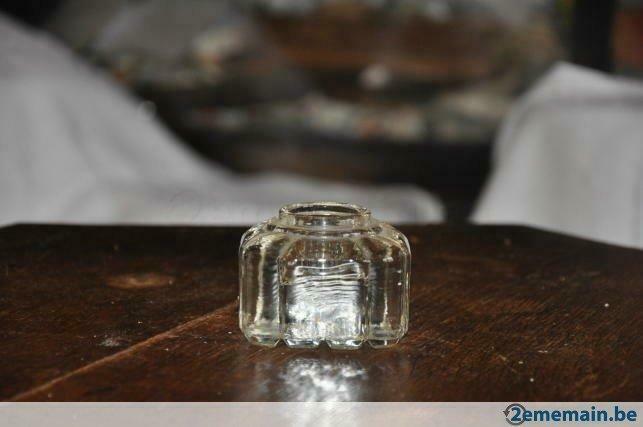 bougeoir carré en verre, Enlèvement ou Envoi, Utilisé