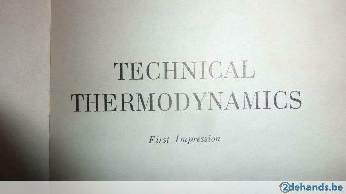 Technical Thermodynamics- first impression, Boeken, Gelezen