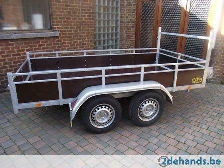 Nieuwe professionele dubbelasaanhangwagen 2,9x1,5m , Aalst, Ophalen, Nieuw