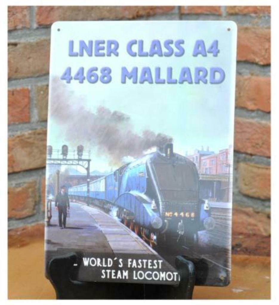 §  plaque murale en tole decor train, Enlèvement ou Envoi, Comme neuf, Autres types