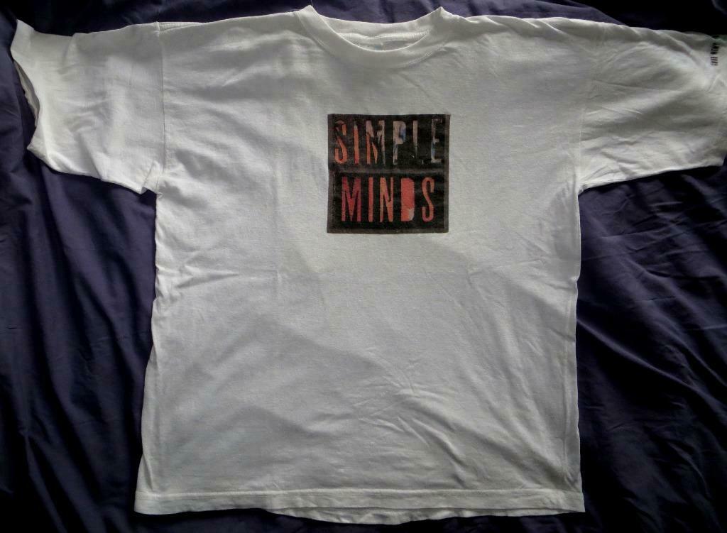 SIMPLE MINDS PROMO T-SHIRT - GOOD NEWS FROM THE NEXT WORLD, Beige, Gedragen, Autre, Verzenden
