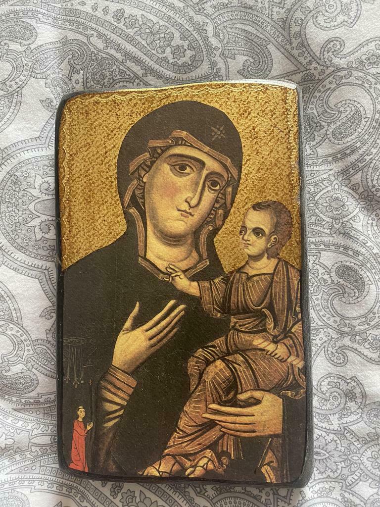 Icône sur bois, Antiquités & Art