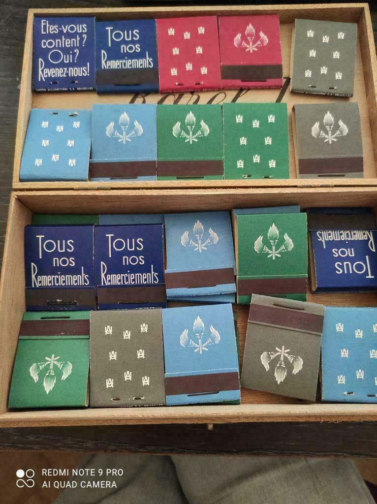 30 paquets :UNION ALLUMETTIERE S.A.BRUXELLES + boite offerte, Enlèvement ou Envoi, Neuf