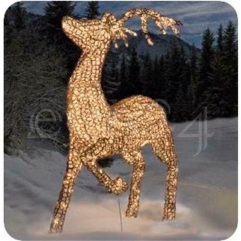 Exclusief Staand Led-Rendier In Glasoptiek. 400 Led-Lampen, Ophalen of Verzenden, Nieuw