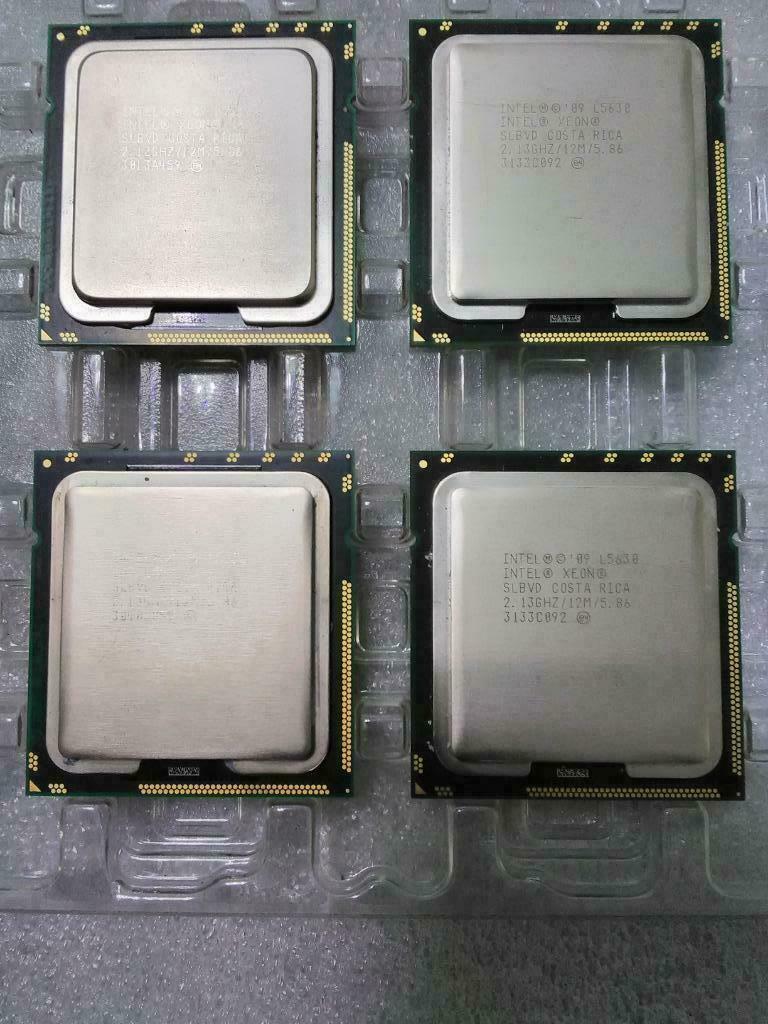 Lot de 4 Xeon L5630 4C/8T@ 2,13GHz 12Mb 40 Watt, Gebruikt, 4-core, Intel Xeon, LGA 1366