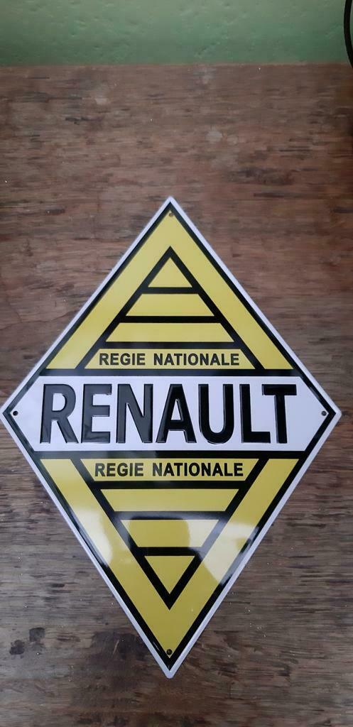 Plaque métallique en relief Renault, Collections, Marques & Objets publicitaires, Neuf, Panneau publicitaire, Enlèvement ou Envoi