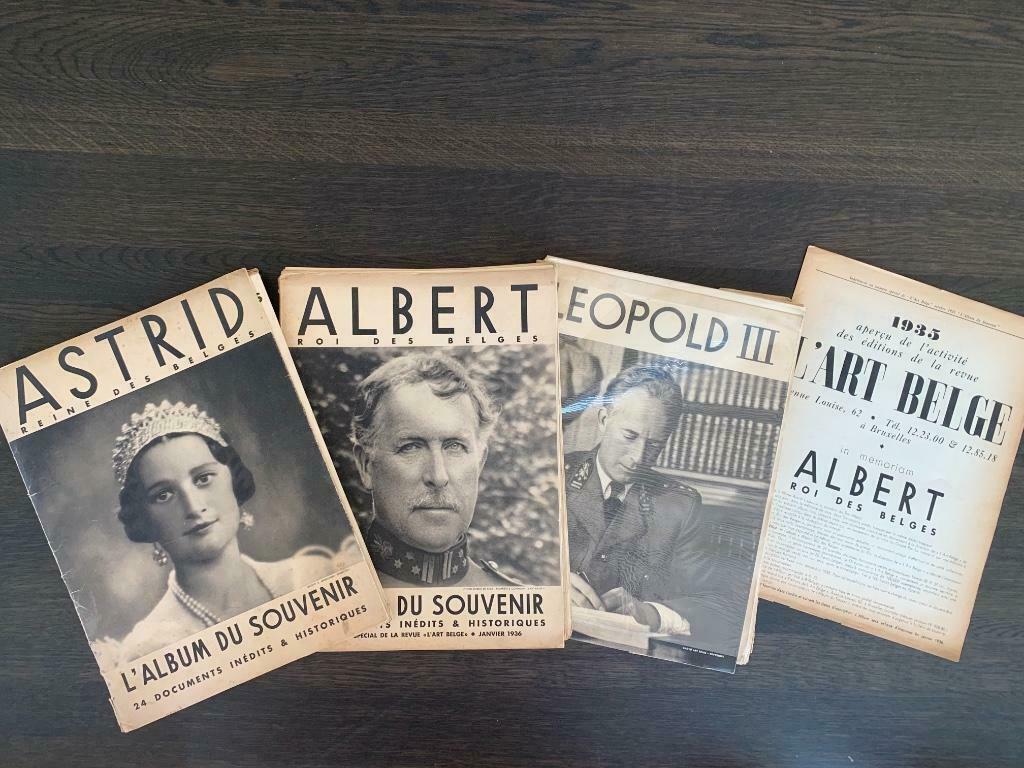 3x L'Album du Souvenir - ALBERT, ASTRID en LEOPOLD III, Enlèvement, 20e siècle ou après, Utilisé