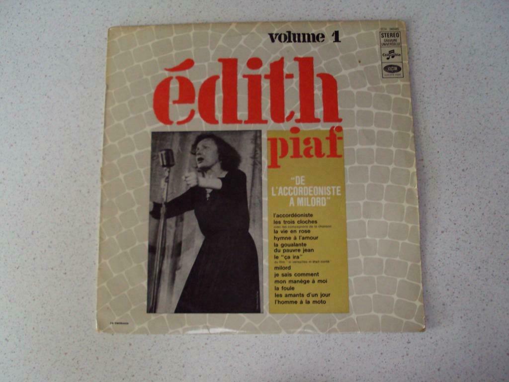 LP "Edith Piaf" Vol.1 "De L'Accordeoniste A Milord" 1967., Enlèvement ou Envoi, 12 pouces