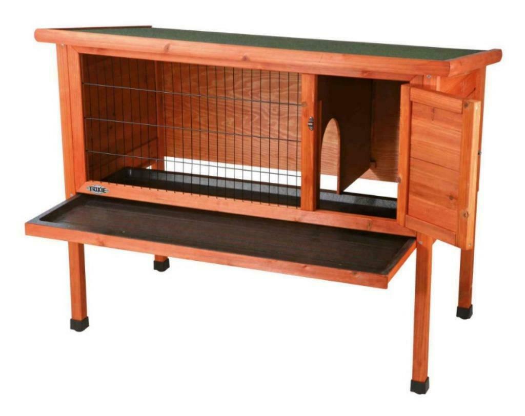 Clapier Lapin Bois Marron 116cm, Animaux & Accessoires, Neuf, 90 cm ou plus, Niche, Cobaye