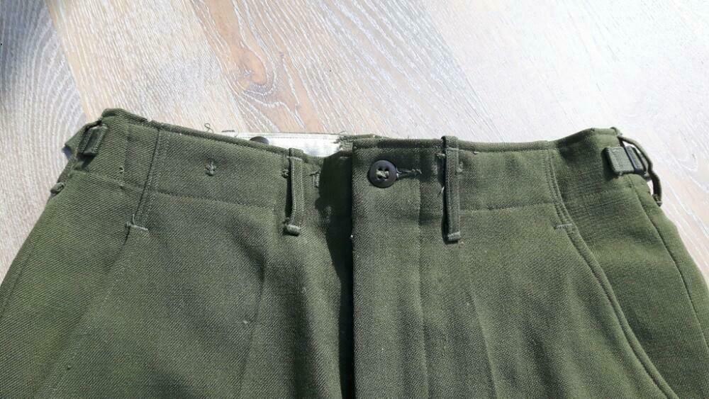 US ARMY Pantalon Field Wool Serge Trousers Olive Grn Corée., Collections, Enlèvement ou Envoi