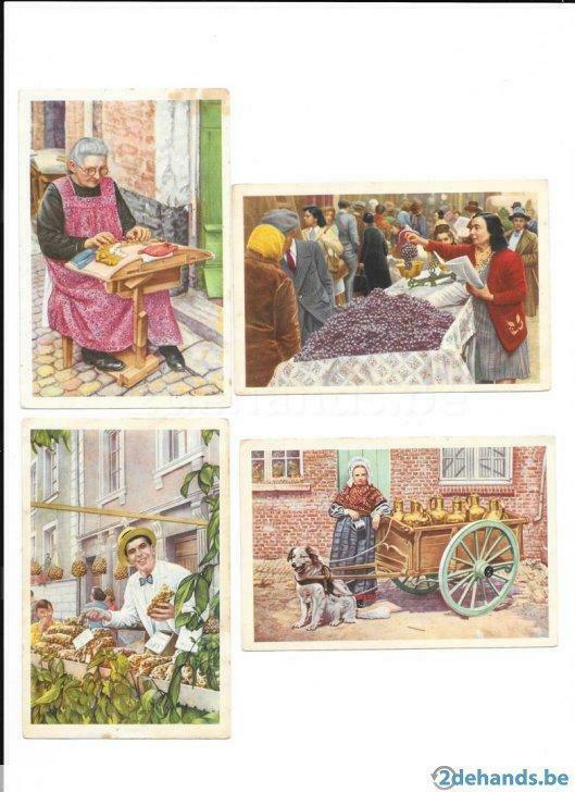 Côte D'Or Belgische Folklore Belge nr 190 193 206 207, Enlèvement ou Envoi, Utilisé