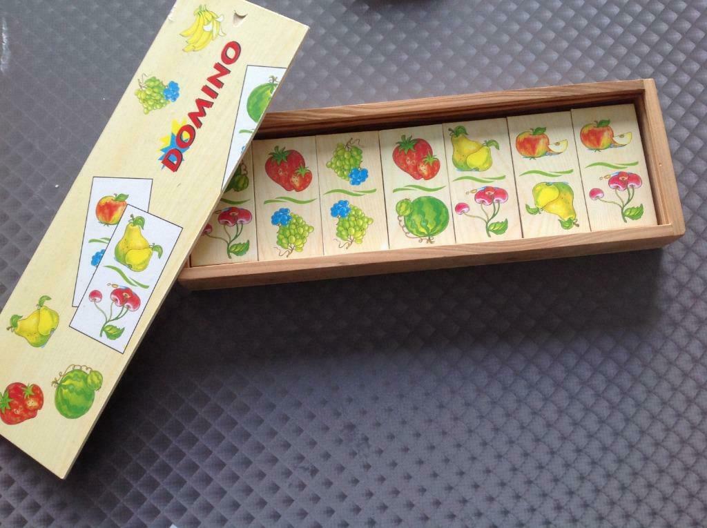 Domino houten blokjes, Ophalen of Verzenden, Zo goed als nieuw, Puzzelen