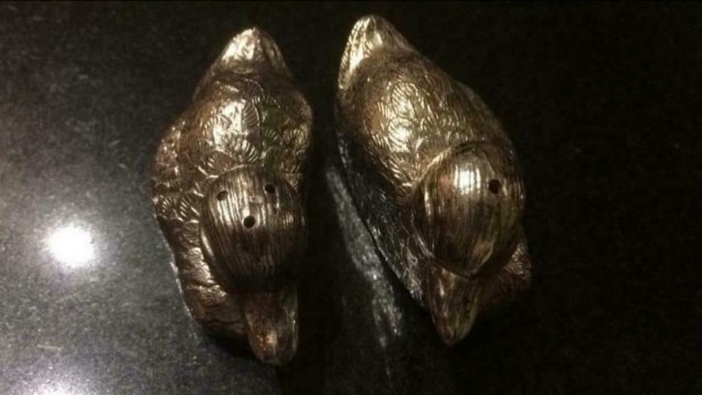 Couple canards argent 220 gr sal + poiv, Enlèvement, Neuf