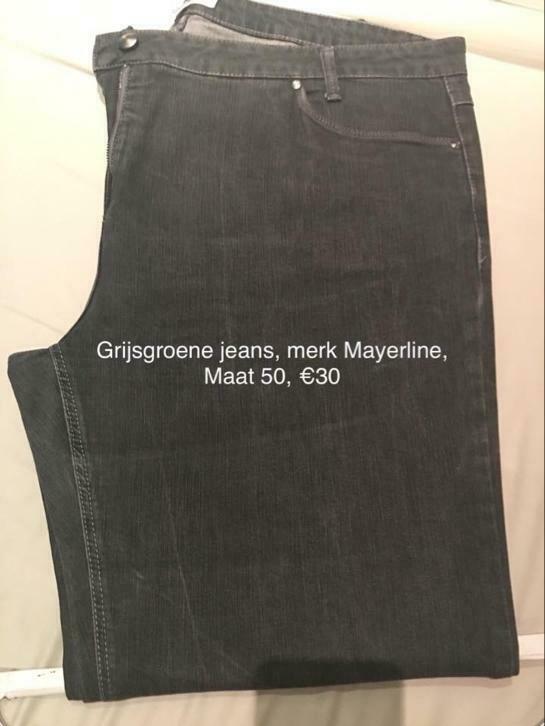 MAYERLINE, groene jeans, maat 50, Kleding | Dames, Maat 46/48 (XL) of groter, Ophalen of Verzenden, Zo goed als nieuw, Lang