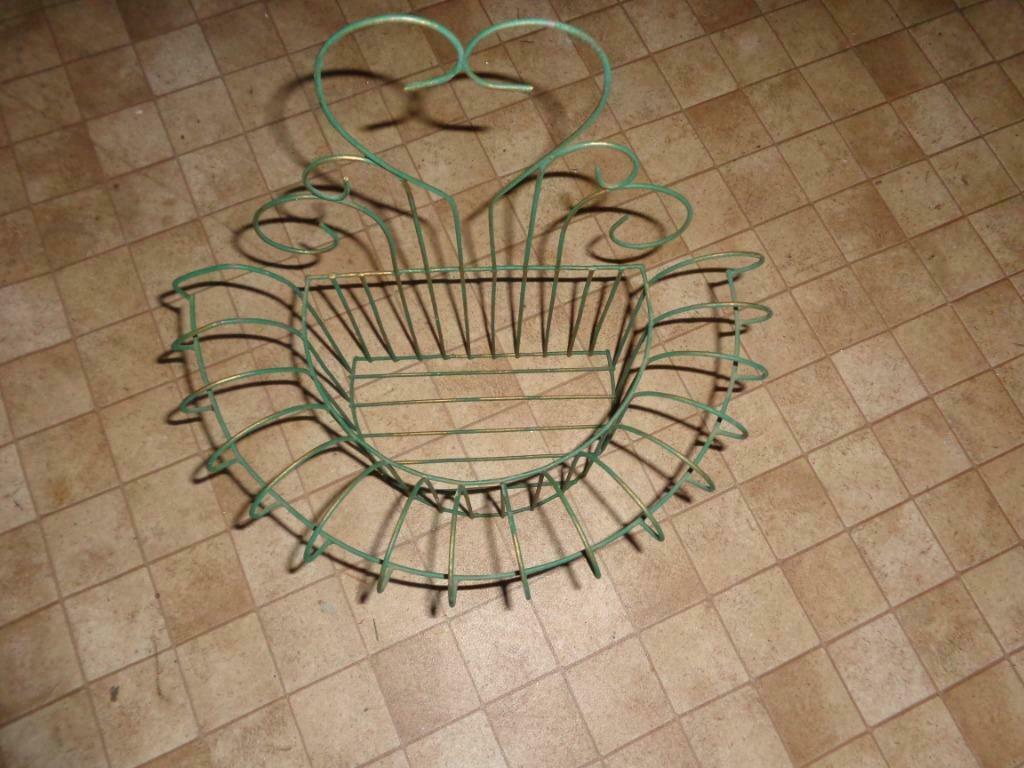 Petit porte plante décoratif en métal vert, Jardin & Terrasse, Enlèvement, Utilisé, Métal