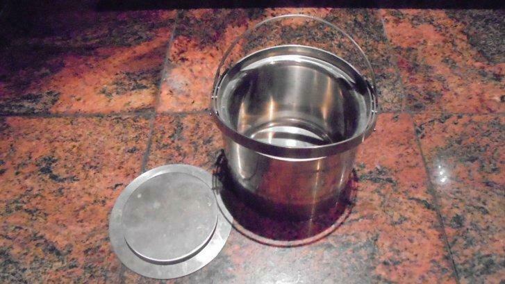 Kleine inox ijs emmer, Ophalen, Gebruikt