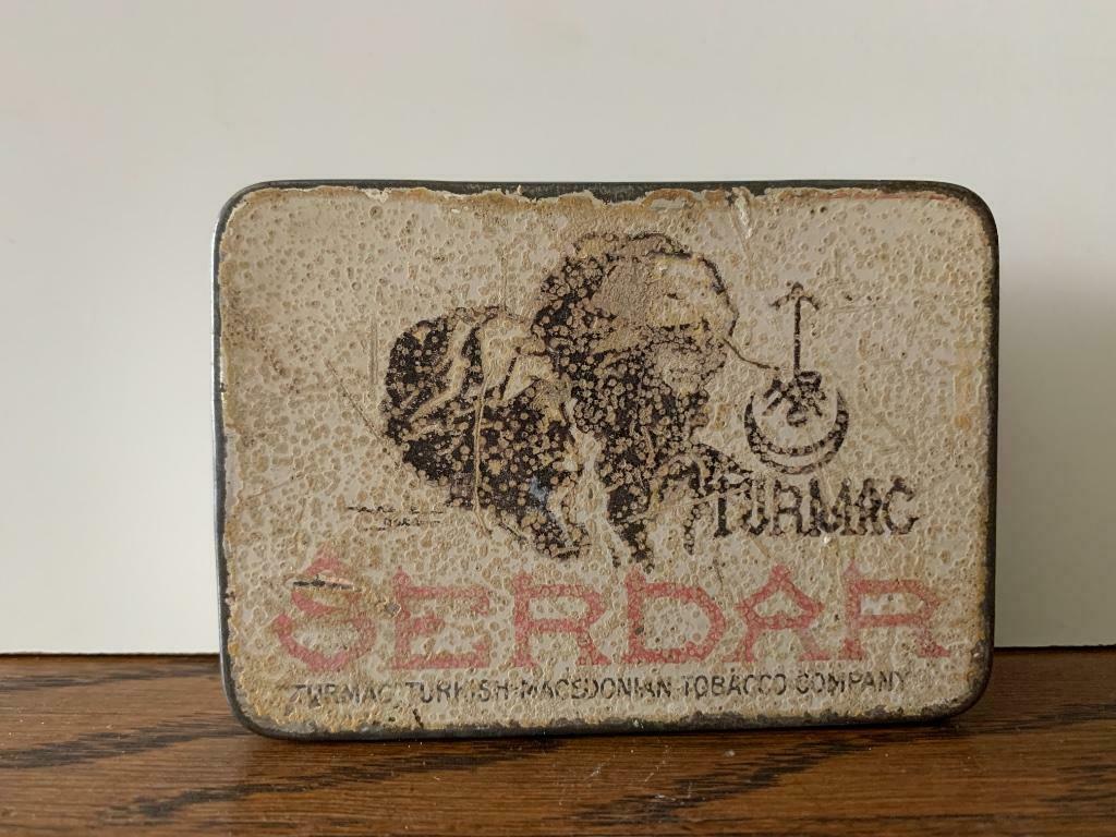 metalen doos metalen doos ijzeren doos SERBAR TURMAC 1920, Verzamelen, Gebruikt, Overige, Overige merken