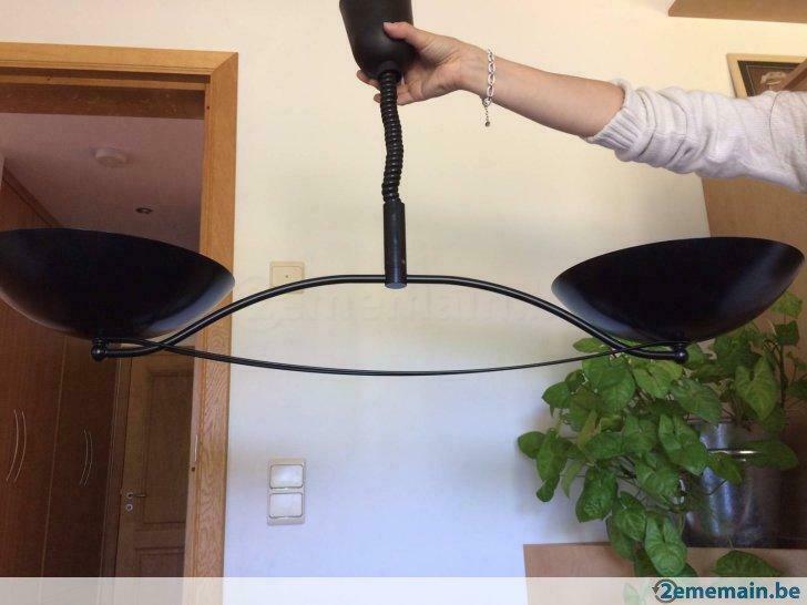 Lustre, lampe halogène moderne noire, Maison & Meubles, Lampes | Suspensions, Utilisé