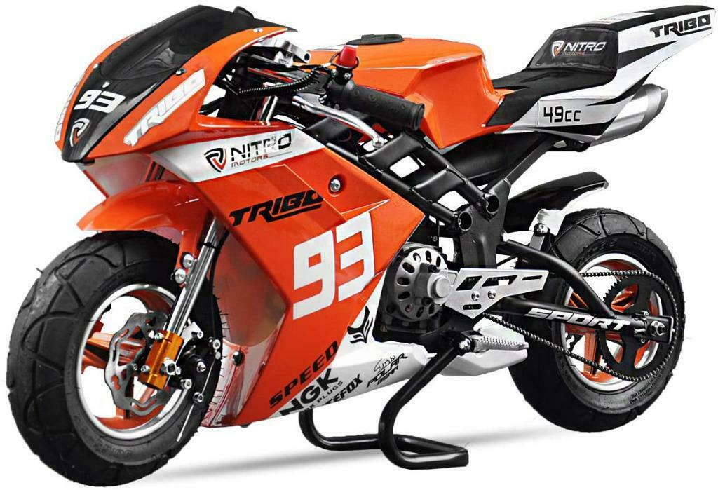 Pocket Bike 49cc Kinder Bike F1 Racing Bike Dirt Bike Oranje, Ophalen of Verzenden, Nieuw