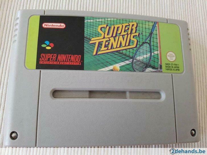 Super Nintendo (SNES) super tennis, Ophalen of Verzenden, Gebruikt