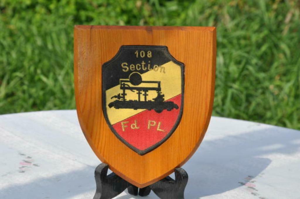 §  badge mural militaire sur bois (6), Ophalen of Verzenden, Embleem of Badge