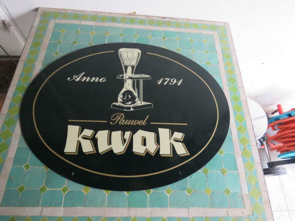 Kwak metalen bierreclame, Ophalen of Verzenden, Zo goed als nieuw, Reclamebord, Plaat of Schild, Overige merken
