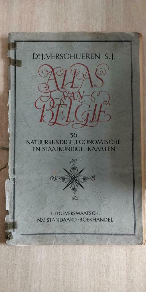 Atlas van België 1945 Dr.J.Verschueren S.J., Gelezen, Overige typen, Ophalen of Verzenden, 1800 tot 2000