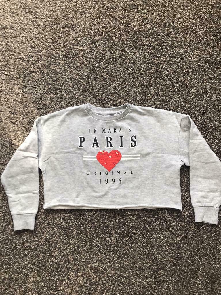 Sportieve sweater crop top nieuw maat 134 nieuw, Kinderen en Baby's, Meisje, Trui of Vest, Nieuw, Ophalen of Verzenden