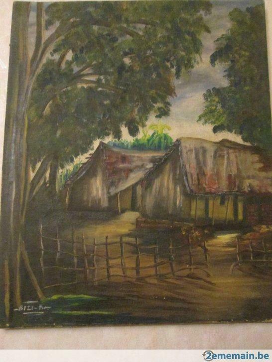 Peinture africaine .Signée, Antiquités & Art, Enlèvement