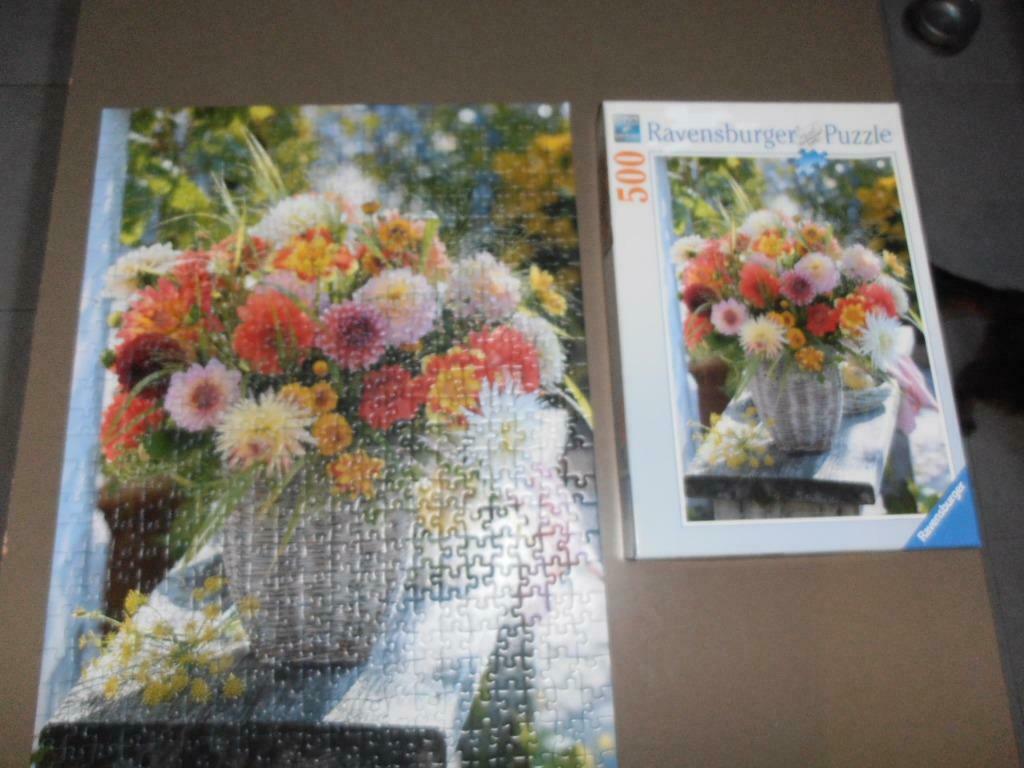 Puzzel Boeket Dahlia's 500 stukjes, Ophalen of Verzenden