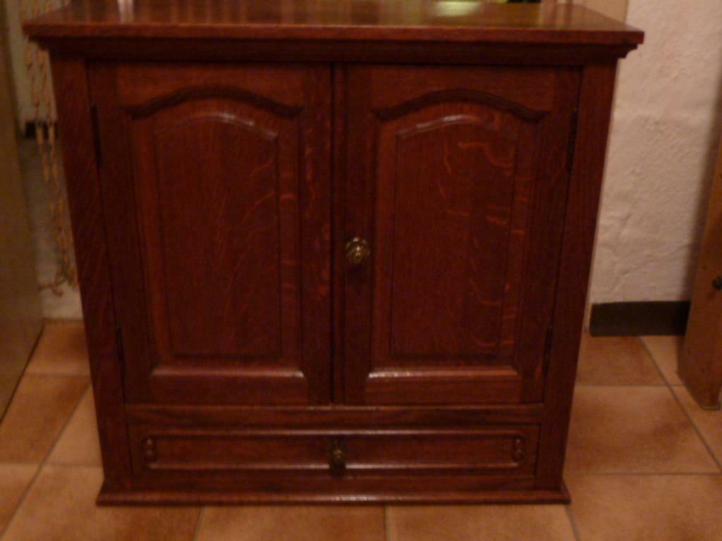 Ancienne petite armoire pharmacie en chêne massif, Enlèvement