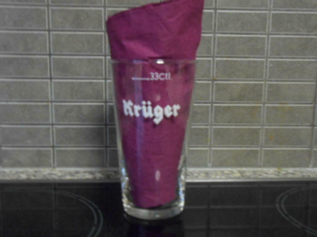 Verre à bière Kruger 33cl., Collections, Marques de bière, Enlèvement ou Envoi, Utilisé, Verre ou Verres, Autres marques