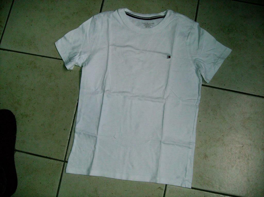 wit tshirt van tommy hilfiger mt 140-152, Kinderen en Baby's, Kinderkleding | Maat 140, Gebruikt, Meisje, Ophalen of Verzenden