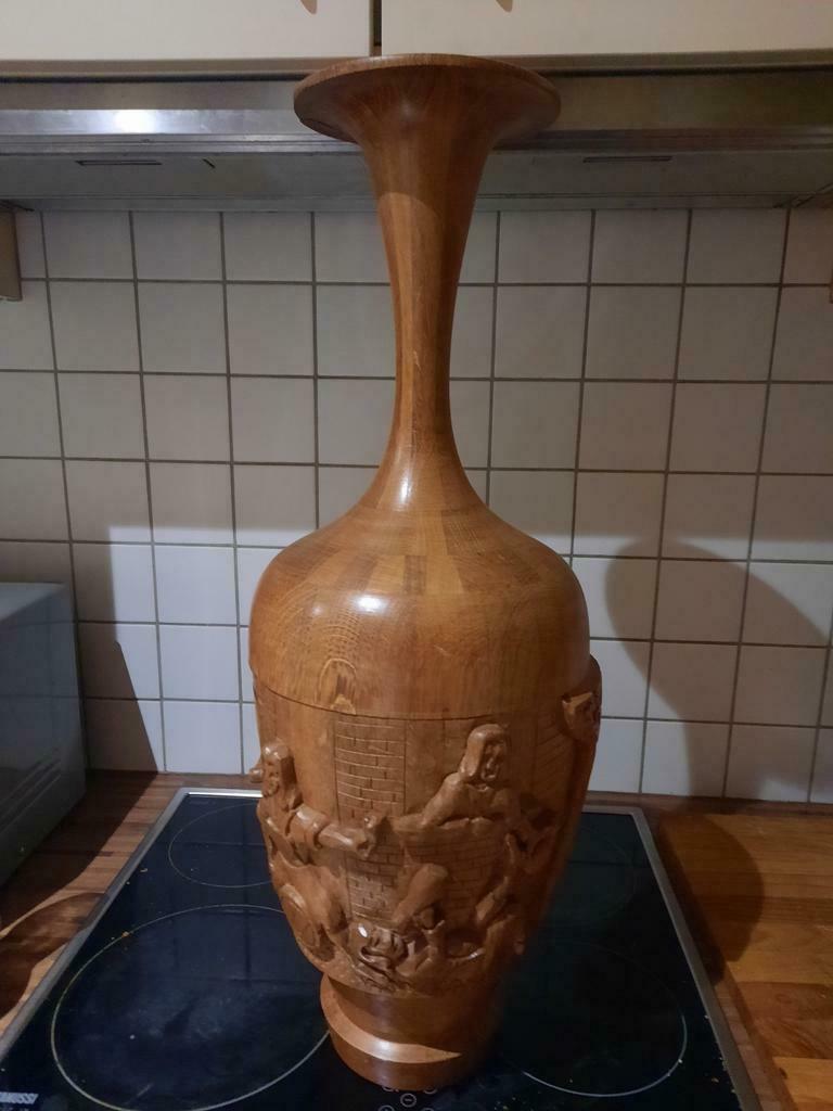 Houten vaas , een De Coene of Bonami ...., Ophalen of Verzenden, Zo goed als nieuw