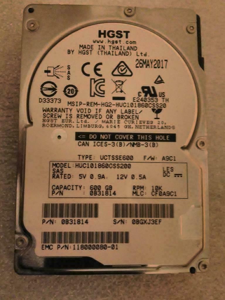 Hitachi 600Gb 2,5'' 10K SAS-3 12Gb/s 128Mb cache, Enlèvement ou Envoi, HDD, Interne, 600Gb