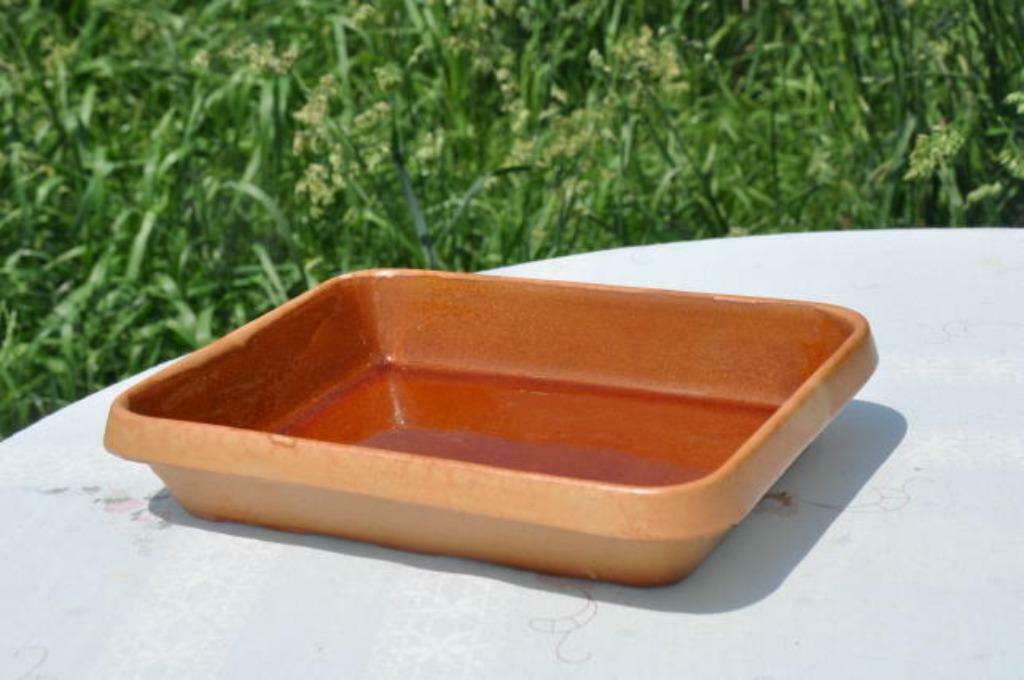 §  plat a gratin terre cuite emaillée, Enlèvement ou Envoi, Poterie rustique, Poterie, Utilisé