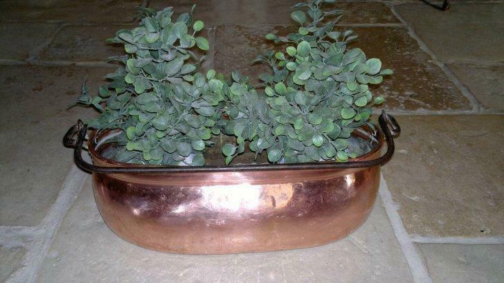 Très ancienne jardinière cache pot en cuivre rouge de 46 cm, Antiquités & Art, Antiquités | Bronze & Cuivre