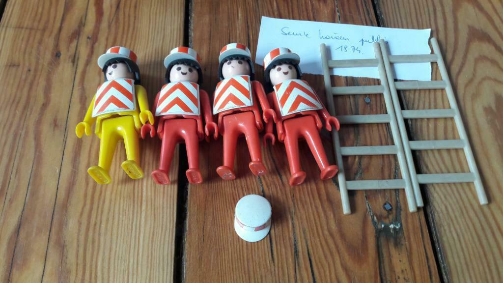 Playmobil travaux publics années 70, Enlèvement ou Envoi, Utilisé, Ensemble complet