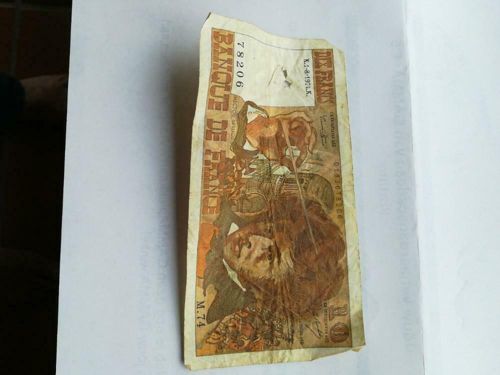 frans biljet 10fr 1974, Postzegels en Munten, Munten | Europa | Euromunten, Ophalen of Verzenden, Frankrijk, Overige waardes