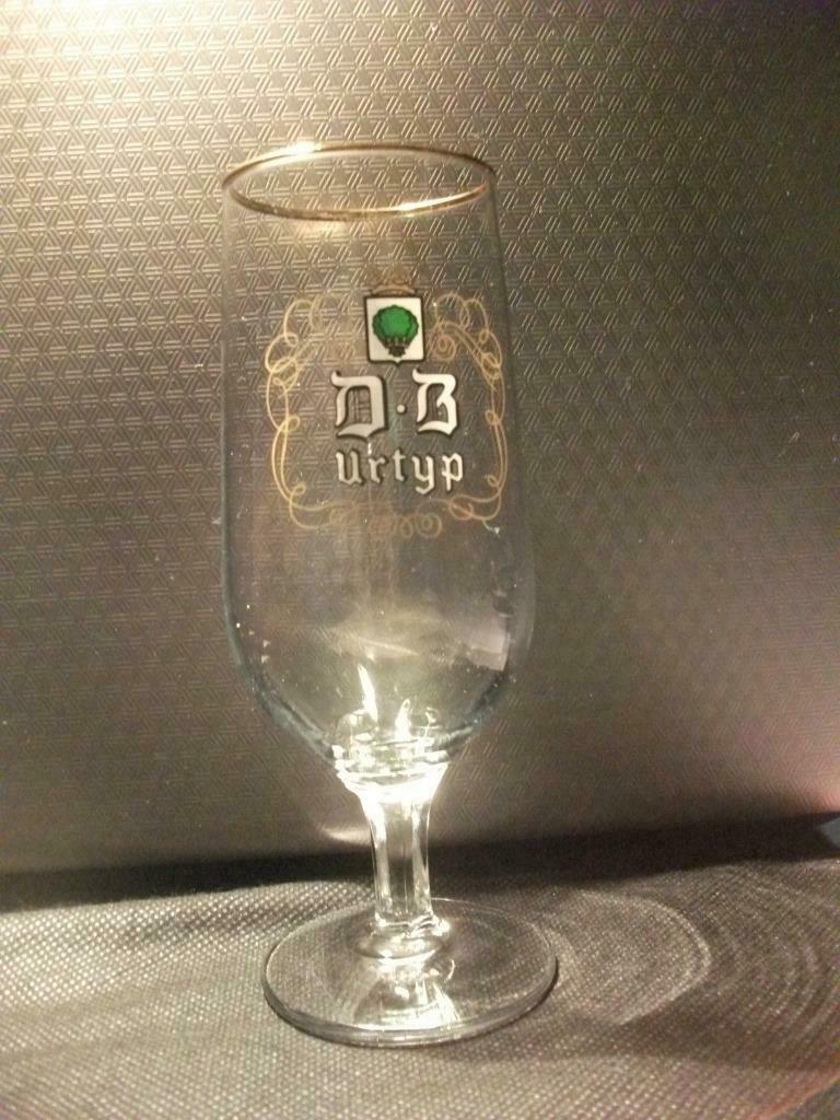 6 verres D.B. Urtyp bord doré en bel état, Verre ou Verres, Enlèvement ou Envoi, Verre, Utilisé