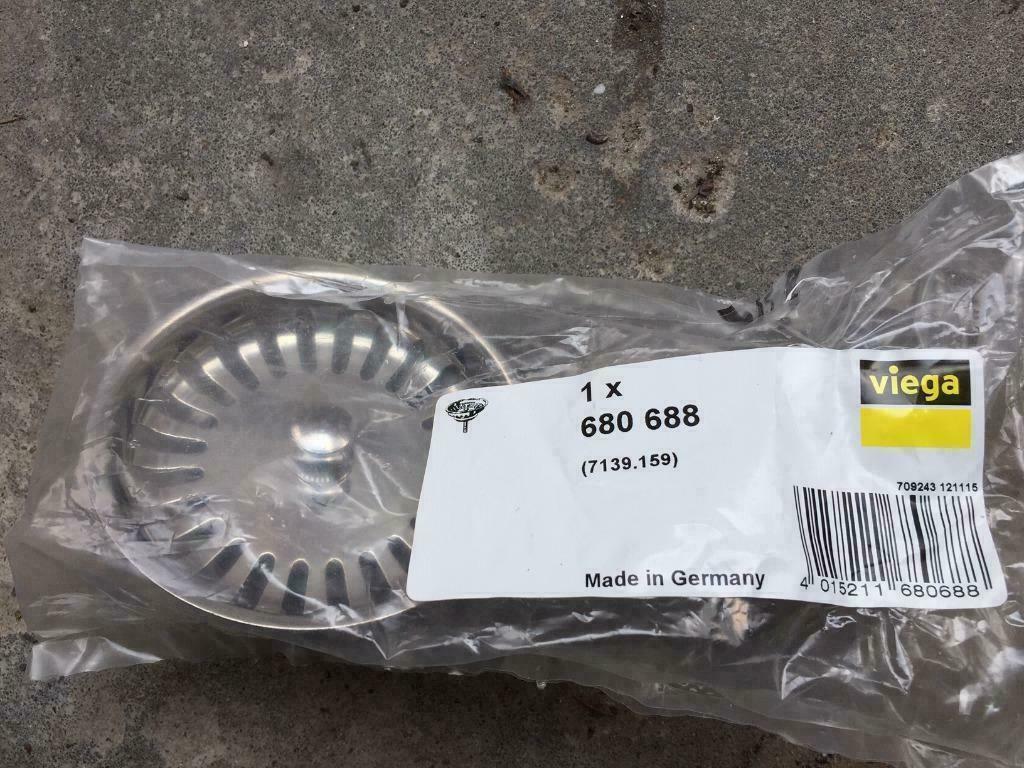 Viega Afvoerplugkorf-/zeef gootsteenafvoer RVS, Ophalen, Nieuw, Chroom, Overige typen