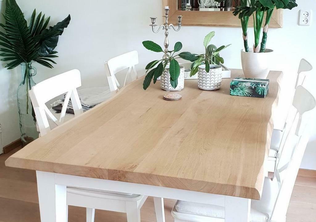 Plateaux de table tronc de chêne Dieverse épaisseur 40 mm,qt, Maison & Meubles, Enlèvement, Neuf