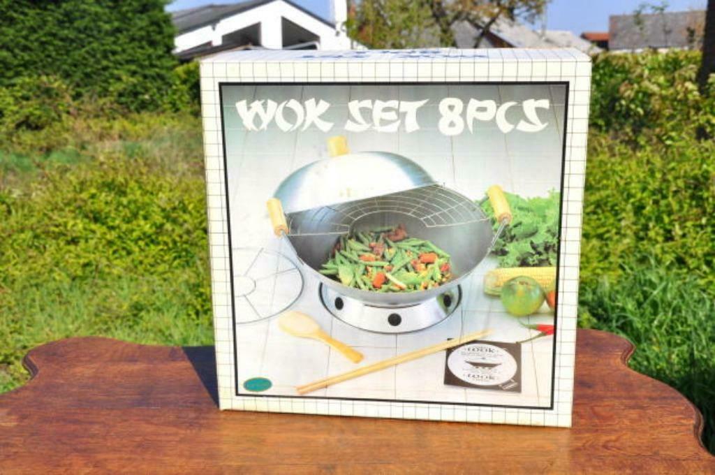 § set wok avec 8 accessoires neuf, Enlèvement ou Envoi, Neuf, Aluminium, Wok