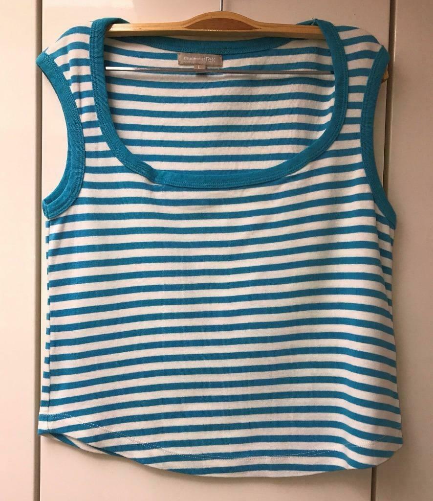 Blauwe Tex tanktop - Maat L, Kleding | Dames, Blauw, Maat 42/44 (L), Ophalen of Verzenden, Zonder mouw