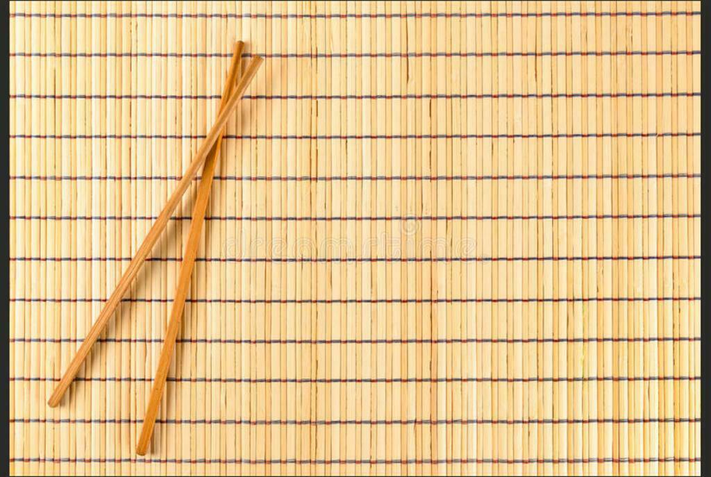 Placemats Japan 2 beige bruin bamboe gestreept nieuw, Ophalen of Verzenden, Nieuw